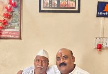 जय मल्हार क्रांती संघटनेचे राष्ट्रीय अध्यक्ष दौलत नाना शितोळे यांनी घेतली छगन आण्णा जाधव यांची भेट.
